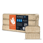 Heizfuxx RUF Original Blue briquetes de madeira de coníferas – 96 embalagens de 10 kg – palete 960 kg