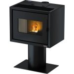 Freepoint Modo salamandra a pellets em aço preta 9,3 kW