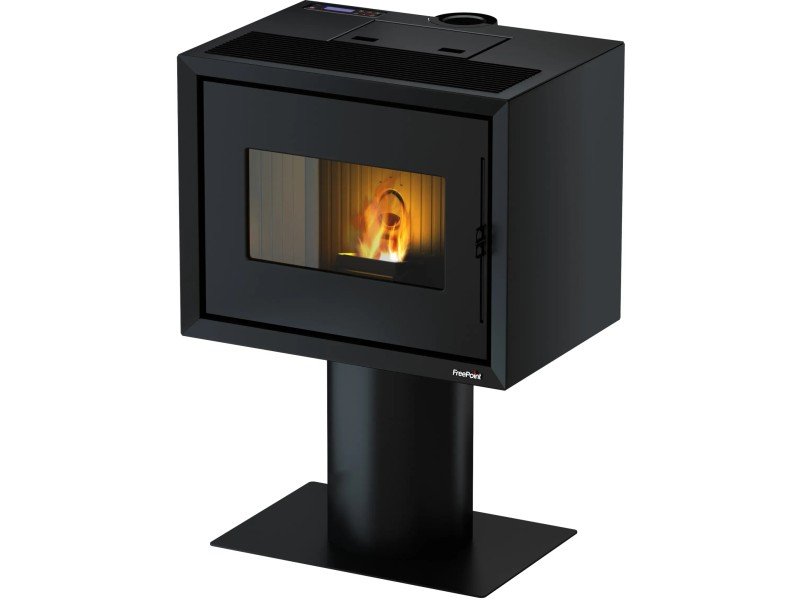 Freepoint Modo salamandra a pellets em aço preta 9,3 kW