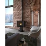 Freepoint Modo salamandra a pellets em aço preta 9,3 kW