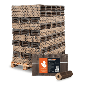 Heizfuxx PiniKay Octagon briquetes de madeira dura – 96 embalagens de 10 kg – palete 960 kg