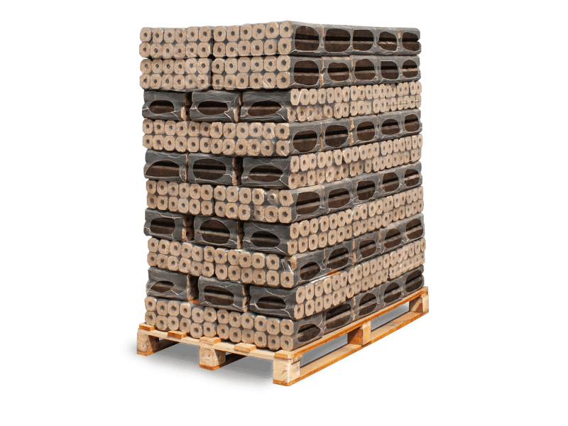 Heizfuxx PiniKay Octagon briquetes de madeira dura – 96 embalagens de 10 kg – palete 960 kg