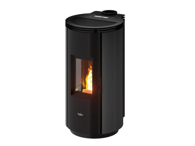 PEGASO Salamandra a pellets Floyd em aço antracite 7,7 kW com controlo automático