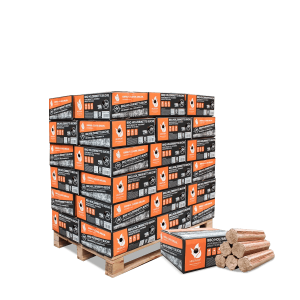 Heizfuxx BBQ briquetes de madeira de faia – 18 embalagens de 18 kg – palete 324 kg
