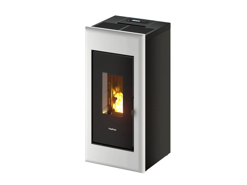 Freepoint One Airtight salamandra a pellets em aço branca 7 kW