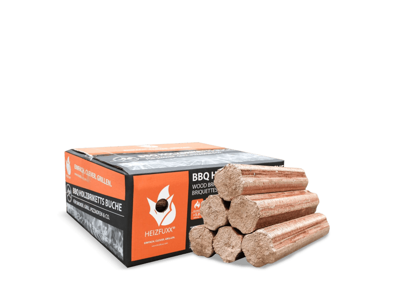 Heizfuxx BBQ briquetes de madeira de faia – 54 embalagens de 18 kg – palete 972 kg
