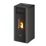 Freepoint Amaranto salamandra a pellets em aço antracite 8,5 kW com controlo automático