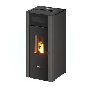 Freepoint Amaranto salamandra a pellets em aço antracite 8,5 kW com controlo automático