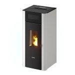 Freepoint Amaranto salamandra a pellets em aço branca 8,5 kW