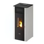 Freepoint Amaranto salamandra a pellets em aço branca 8,5 kW