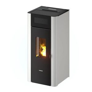 Freepoint Amaranto salamandra a pellets em aço branca 8,5 kW