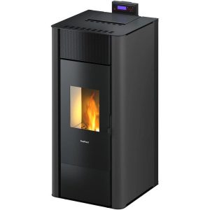Freepoint Tesis salamandra a pellets hidro em aço antracite 22,8 kW