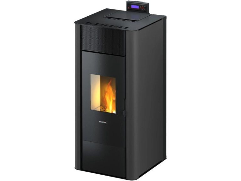Freepoint Tesis salamandra a pellets hidro em aço antracite 22,8 kW