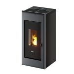 Freepoint Vega salamandra a pellets em aço branca 10,5 kW com controlo automático