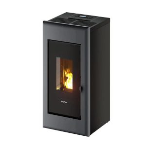 Freepoint One Airtight salamandra a pellets em aço cinzento-titânio 7 kW