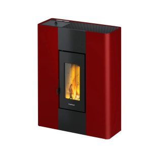 Freepoint Roxy salamandra a pellets em aço Bordeaux 7 kW