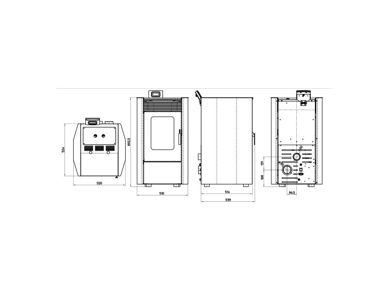 Rowi Pellet Easy Premium salamandra a pellets 9 kW A+