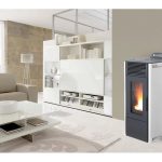 Rowi salamandra a pellets em aço branca 8,7 kW