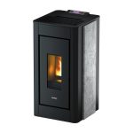 Freepoint Pret salamandra a pellets em pedra natural 8,6 kW com controlo automático