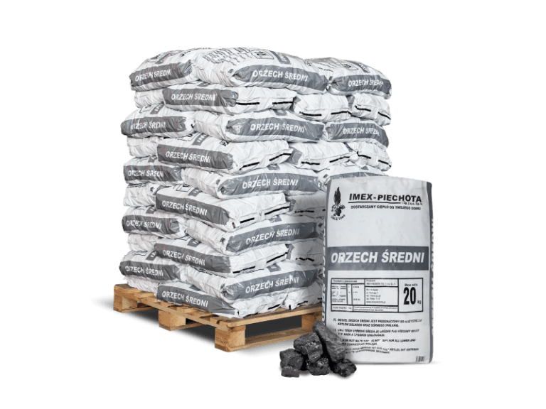 ANMAG carvão mineral 25–60 mm – 50 sacos de 20 kg – palete 1.000 kg