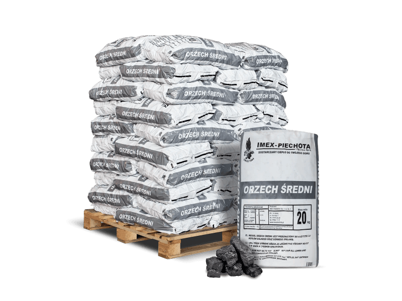 ANMAG carvão mineral 25–60 mm – 50 sacos de 20 kg – palete 1.000 kg