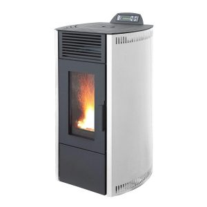 Rowi salamandra a pellets em aço branca 7,7 kW