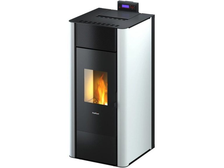 Freepoint Tesis salamandra hidro a pellets em aço branca 22,8 kW