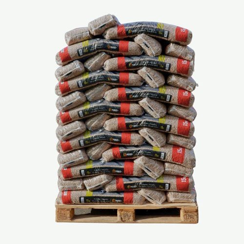 Purus+ pellets de madeira – 60 sacos de 15 kg – palete 900 kg – 100 % madeira de coníferas – ENplus A1