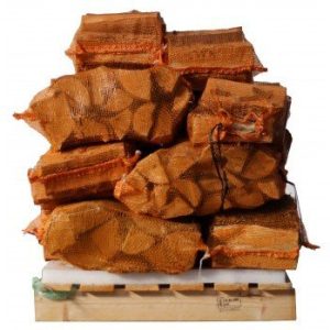 Lenha seca de bétula 25 cm – 15 sacos de 8 kg